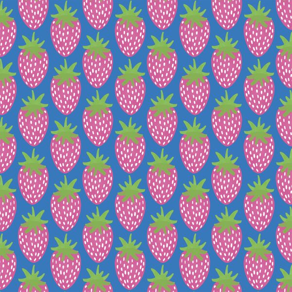 Strawberries in Cerulean