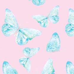 Floating Butterfly in Rose Pink