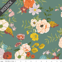 Floral Wideback in Teal