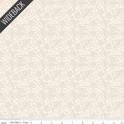 Tonal Roses Wideback in Cream