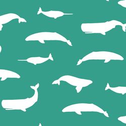 Whale Silhouette in Jade
