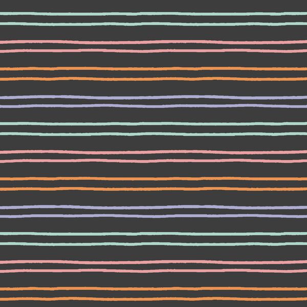 Rainbow Halloween Stripe in Onyx
