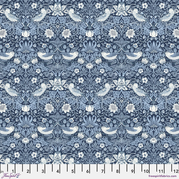 Mini Strawberry Thief in Indigo