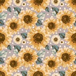 Autumn Sunflowers in Sunrise
