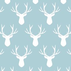 Stag Silhouette in Powder Blue