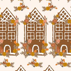 Floral Gingerbread House in Cloud