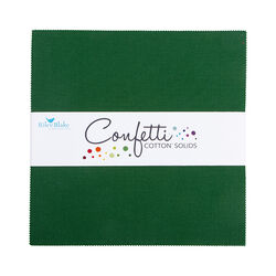 Confetti Cotton 10" Square Pack in Christmas Green