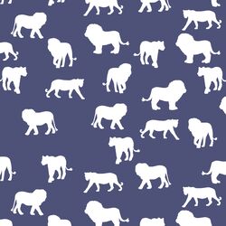 Lion Silhouette in Indigo