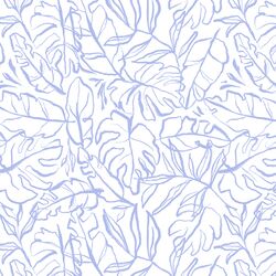 Palm Leaf in Atoll on White
