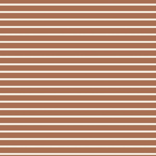Stripe in Cream on Rust Red
