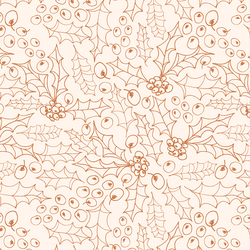 Holly Sketch in Russet on Cloud
