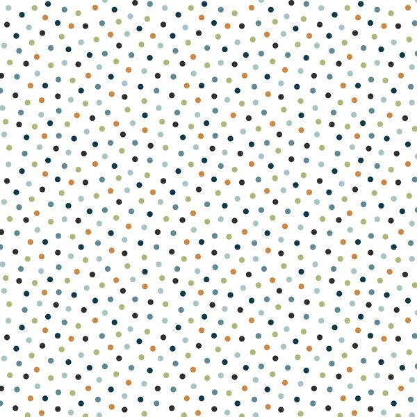 Polka Dots in Multi Blue