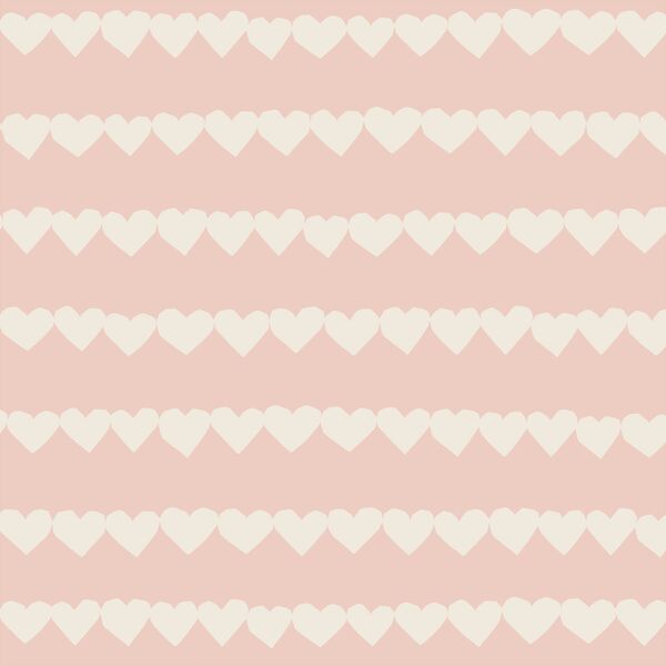 Heart Strings in Egret on Ballet Pink