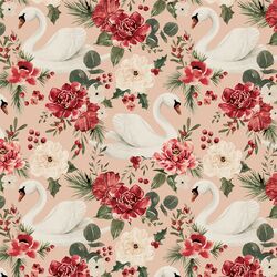 Floral Swan in Blush