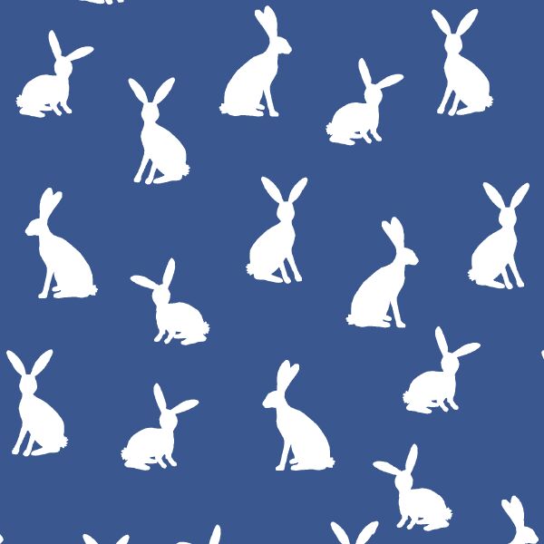 Cottontail Silhouette in Blue Jay