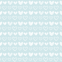 Valentine Hearts in Sky Blue