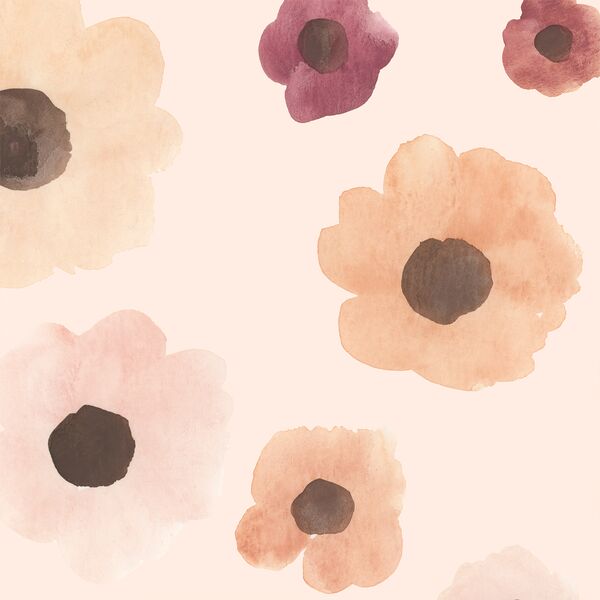Large Watercolor Flowers in Groovy