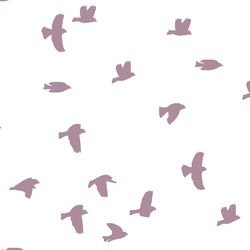 Flock Silhouette in Celestial on White