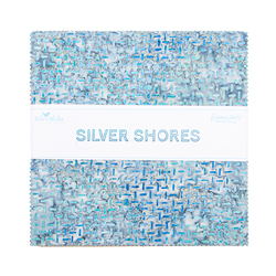 Expressions Batiks 5" Square Pack in Silver Shores