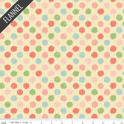 Dots Flannel in Sunshine