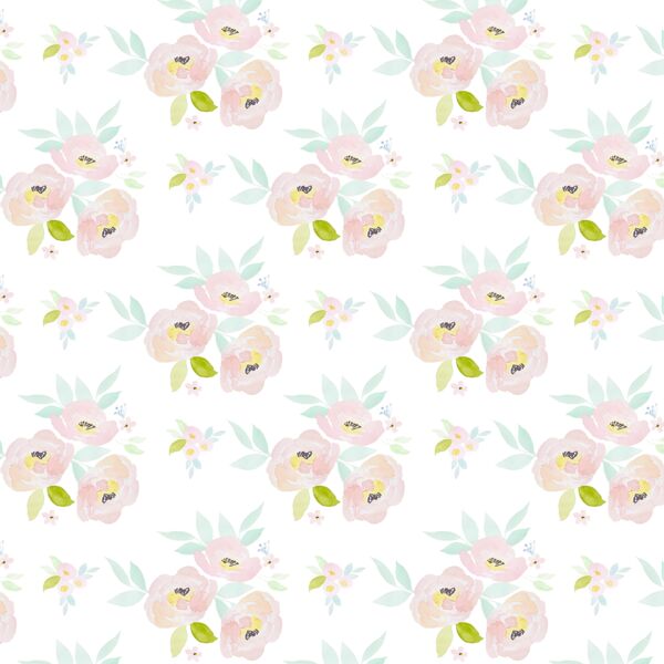Little Blush Roses in Garden