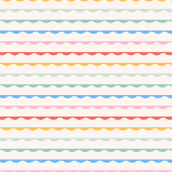 Ruffle Stripe in Rainbow