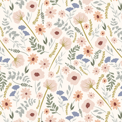 Delicate Floral in Ivory