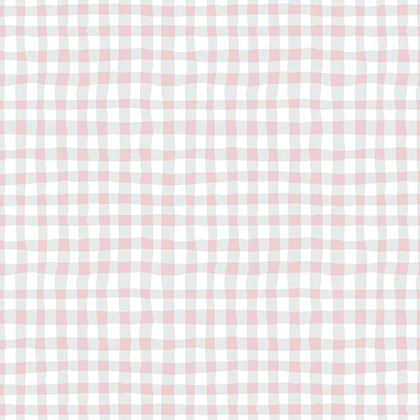 Organic Gingham in Blush