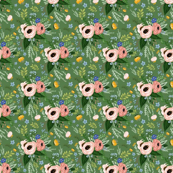 Summer Woodland Garden in Muted Green