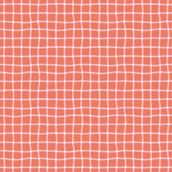 Wavy Gingham in Coral