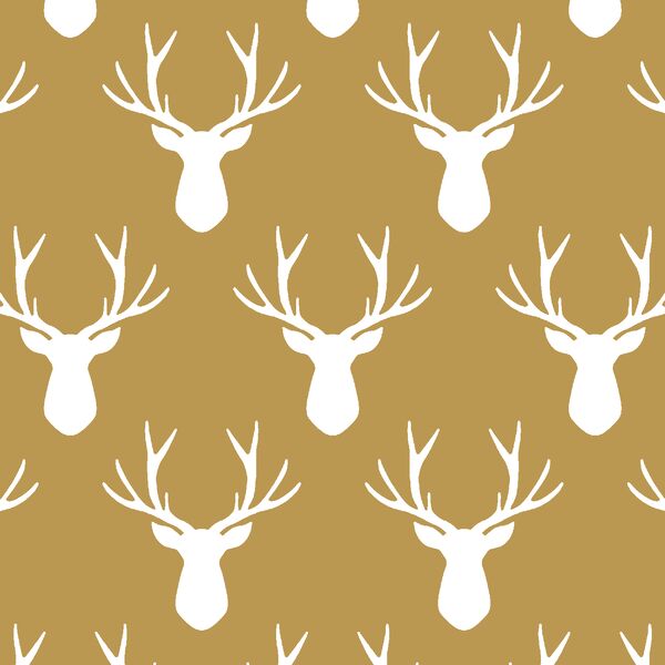 Stag Silhouette in Marigold