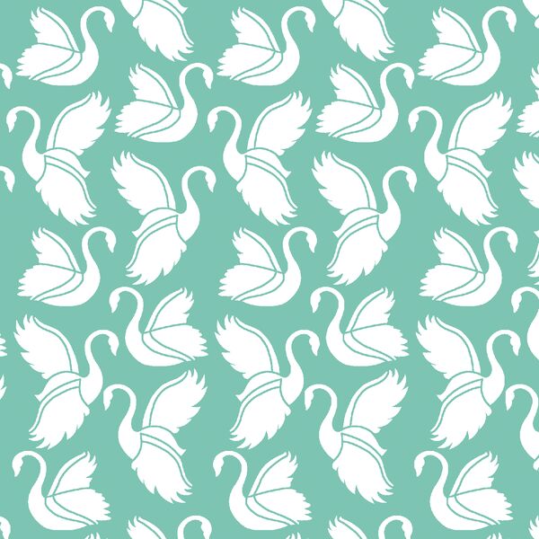 Swan Silhouette in Succulent
