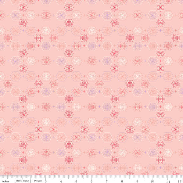 Floral Hexies in Blush