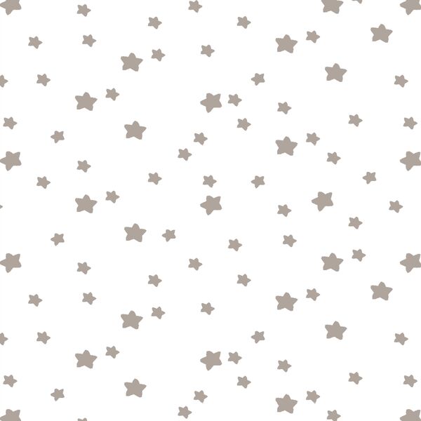 Star Light in Taupe on White