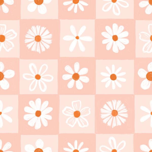 Large Daisies in Peachy