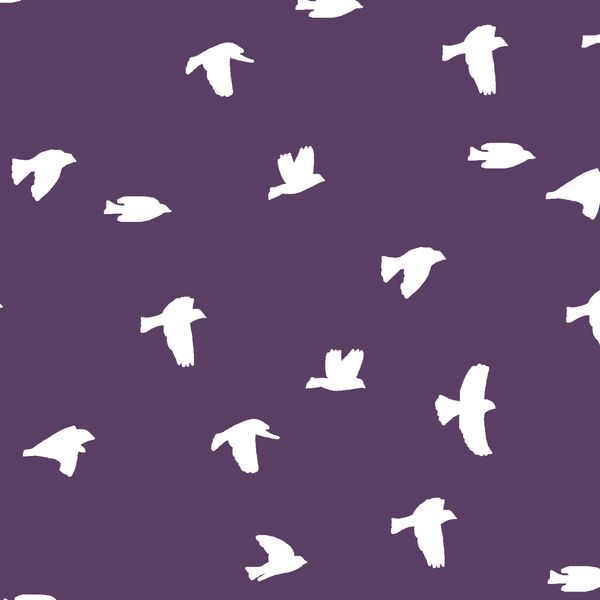 Flock Silhouette in Aubergine