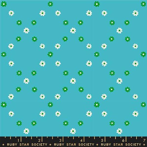 Diamond Flowers in Dark Turquoise