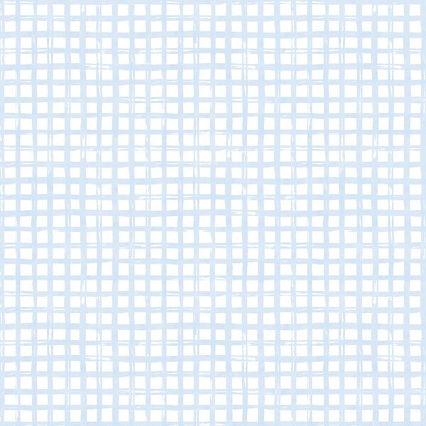 Small Watercolor Plaid in Frost Blue