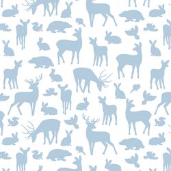 Forest Friends in Sky on White