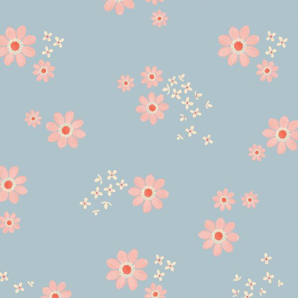 Paradise Floral in Sky Blue