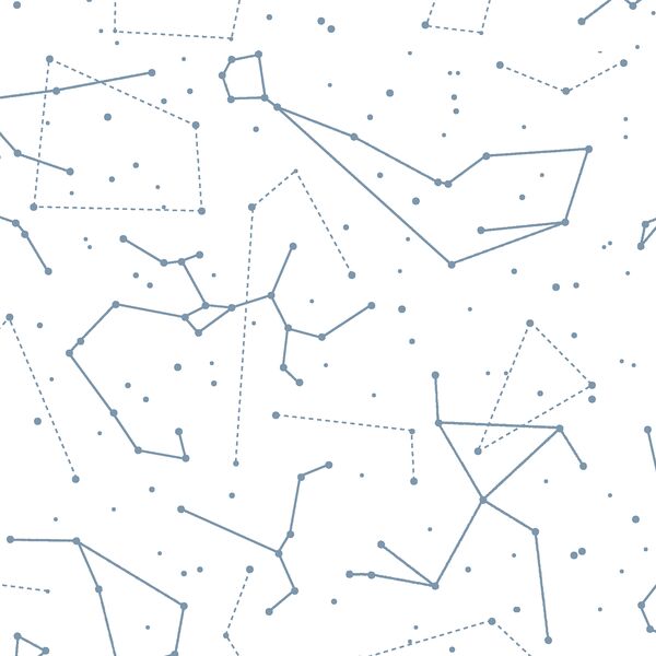 Star Charts in Dusk on White