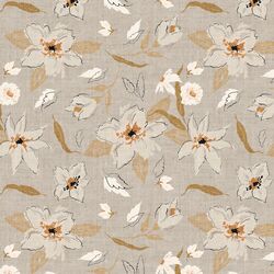 Freehand Floral in Dove Grey