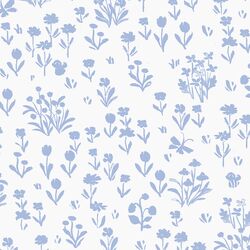Large Garden Silhouette in Pond Blue on Cloud