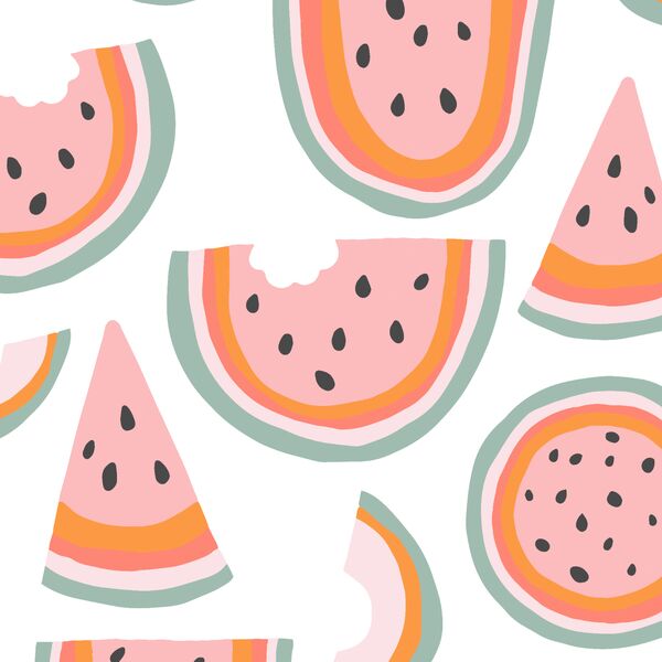 Rainbow Melon in White