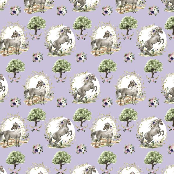 Small Royal Horses in Lilac
