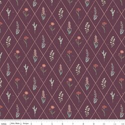 Floral Argyle in Sangria