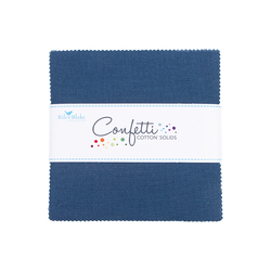 Confetti Cotton 5" Square Pack in Oxford Blue