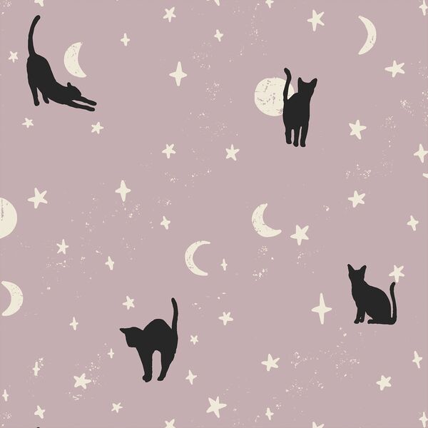 Large Moonstruck Cats in Lilac