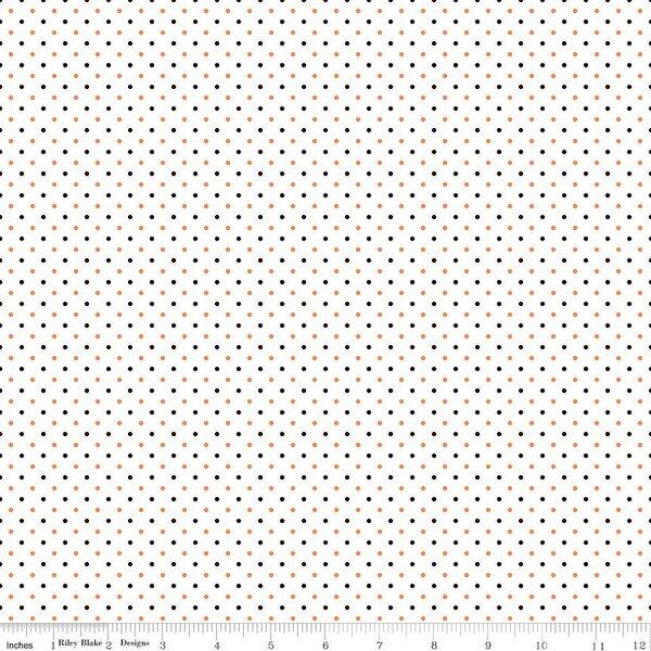 Swiss Dot in Halloween on White