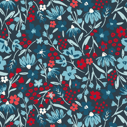 Blooming Summer in Sea Blue